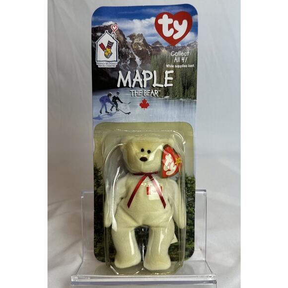 Mcdonalds Ty Teenie Beanie Baby Maple 1999 with Errors 1993 OAKBROOK - Picture 1 of 8
